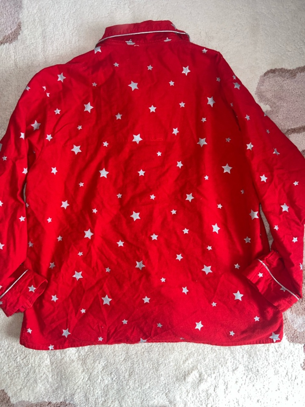 P.J. Salvage Red and Silver Star Print Pajama Set - Picture 6 of 9